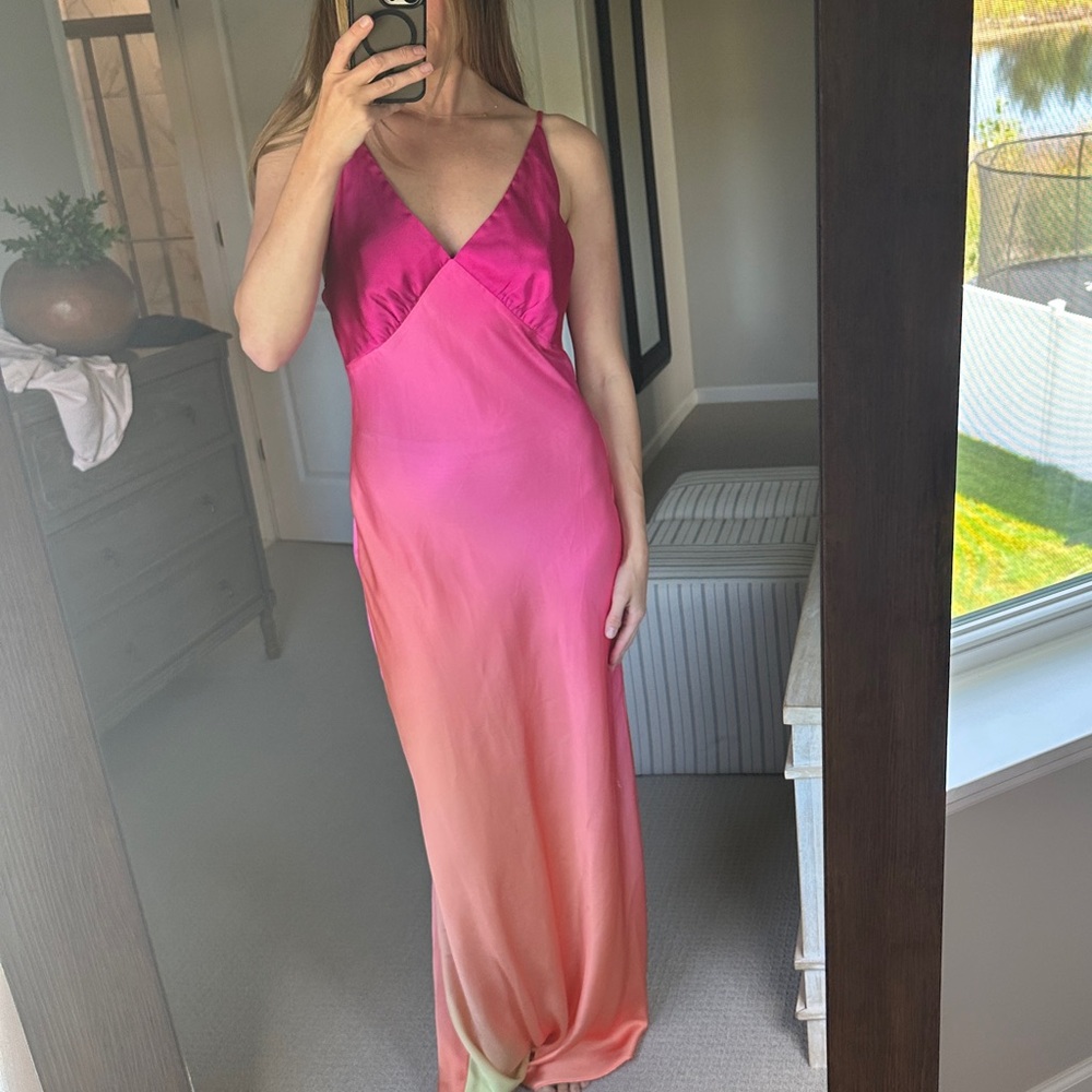 12th Tribe Pink and Orange Dress - Picture 2 of 4